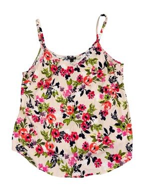 Torrid Floral Tank Top Size 1 Sleeveless Blouse Lightweight Spring Summer